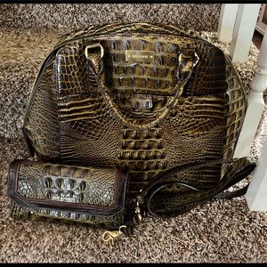 Brahmin tote with wallet and additional strap